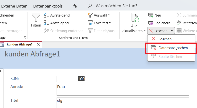 Formular erstellen