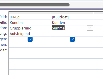Summenabfrage